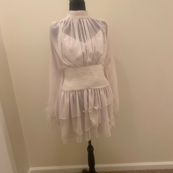 WHIT Dresses & Skirts - WHIT Sheer White Dress with Elegant Details